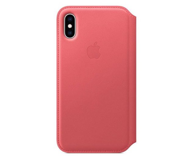 APPLE Etui skórzane folio iPhone XS - zgaszony róż MRX12ZM/A - 1461219 - zdjęcie 5